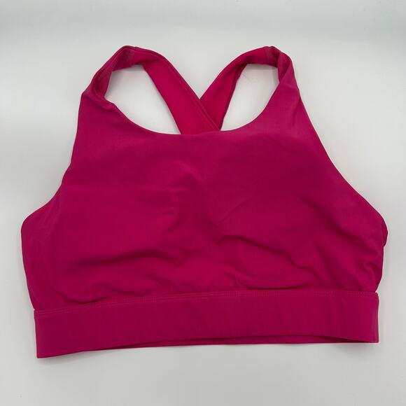 Fabletics Sports Bra XL Hot Pink Crossback Cutout Longline Tank Bra Support - Picture 3 of 8
